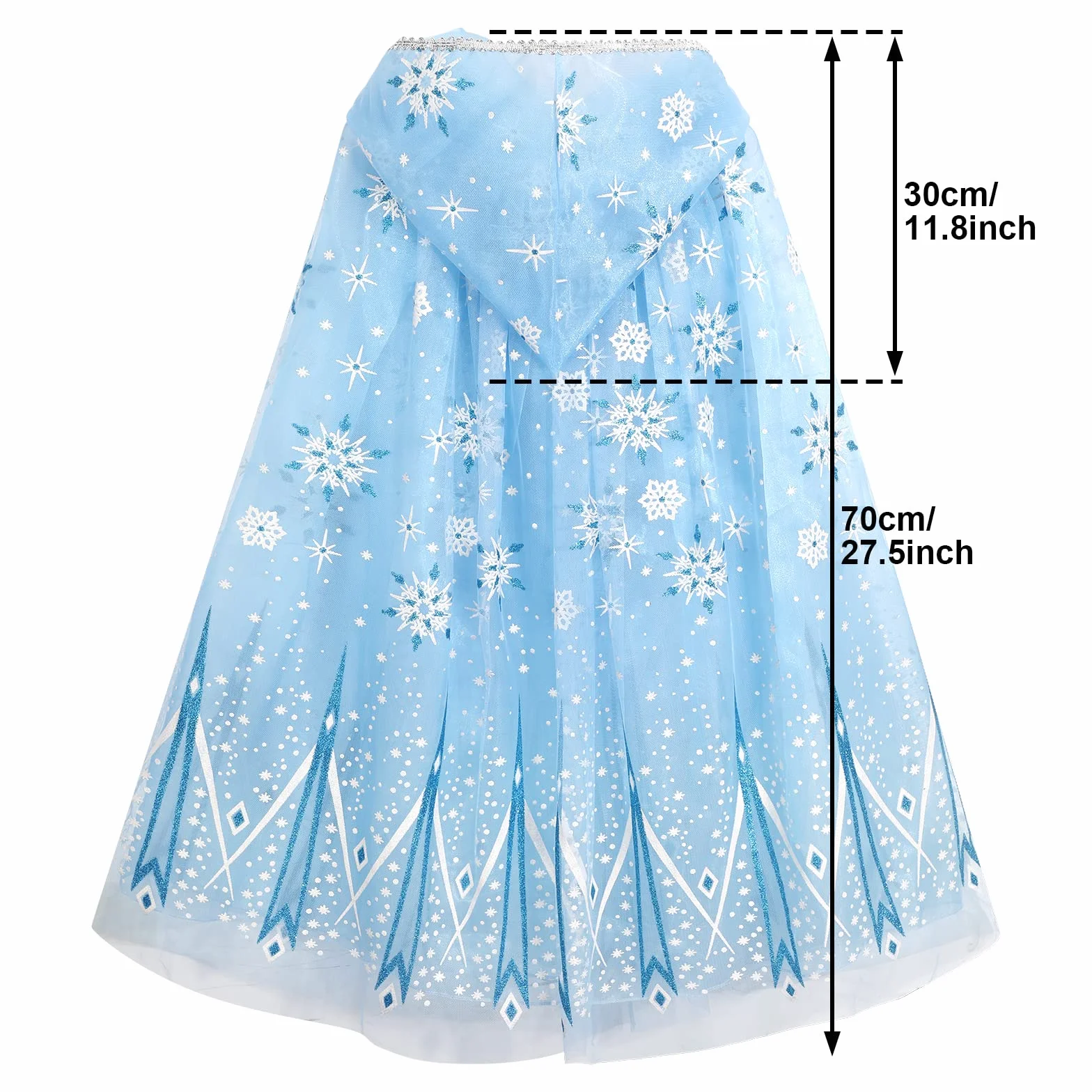 XEPST Mantello Principessa Bambina, Costume Principessa con Cappuccio Mantello Della Principessa Accessorio Scialle Cape Ragazze da Costume Halloween