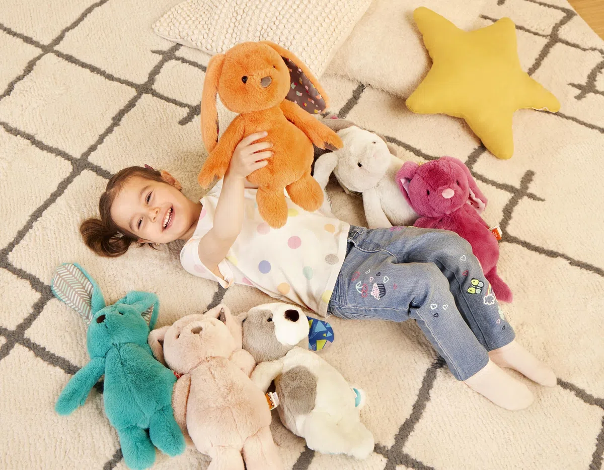 B. toys - Happyhues - Coniglietto Butterscotch - Coniglietto di peluche - Animale di peluche per neonati, bambini e ragazzi - Lavabile in lavatrice - 0 Mesi +