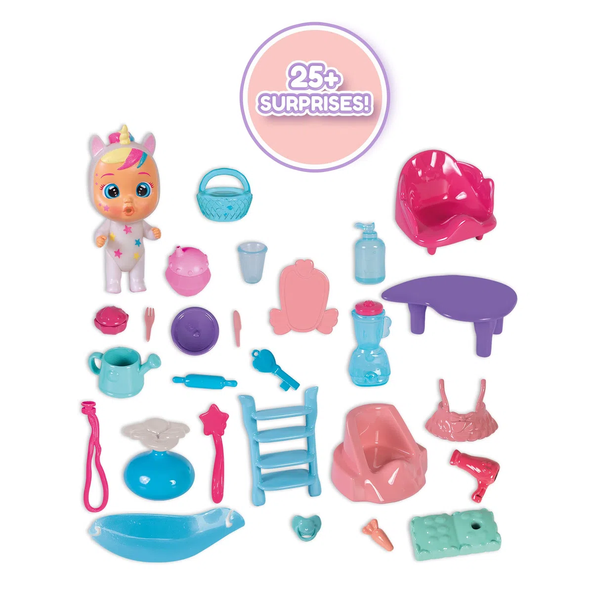 IMC Toys Cry Babies Magic Tears, La Grande Casa Di Dreamy, Con Personaggio Rose Playset Con Piú Di 25 Accessori, Per Bambine E Bambini +3 Anni, Multicolore, 45.21 x 20.07 x 54.86 cm, 900 grammi