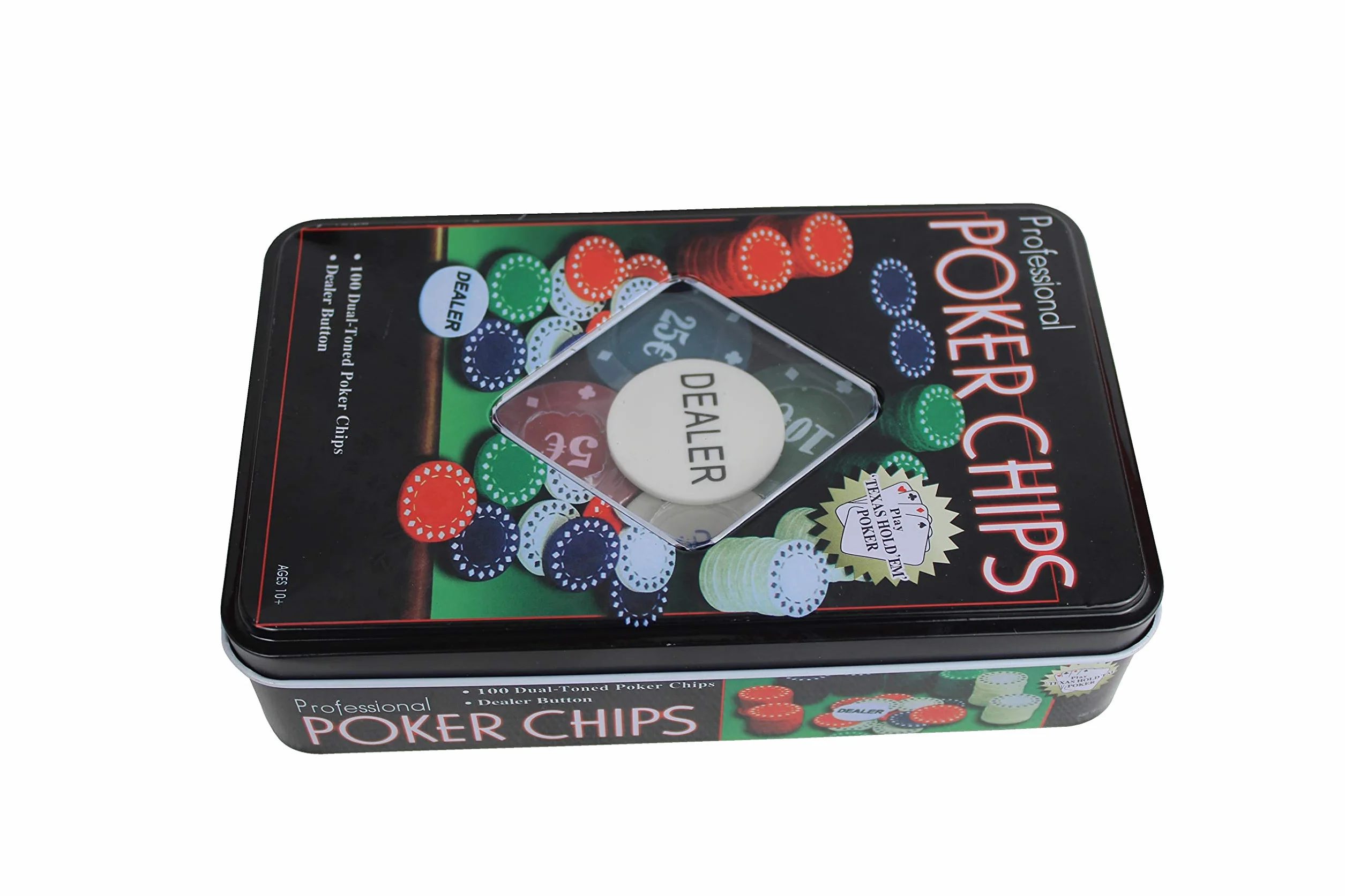 ELAELA Set di Poker Scatola Metallo 100/200 Chip Poker