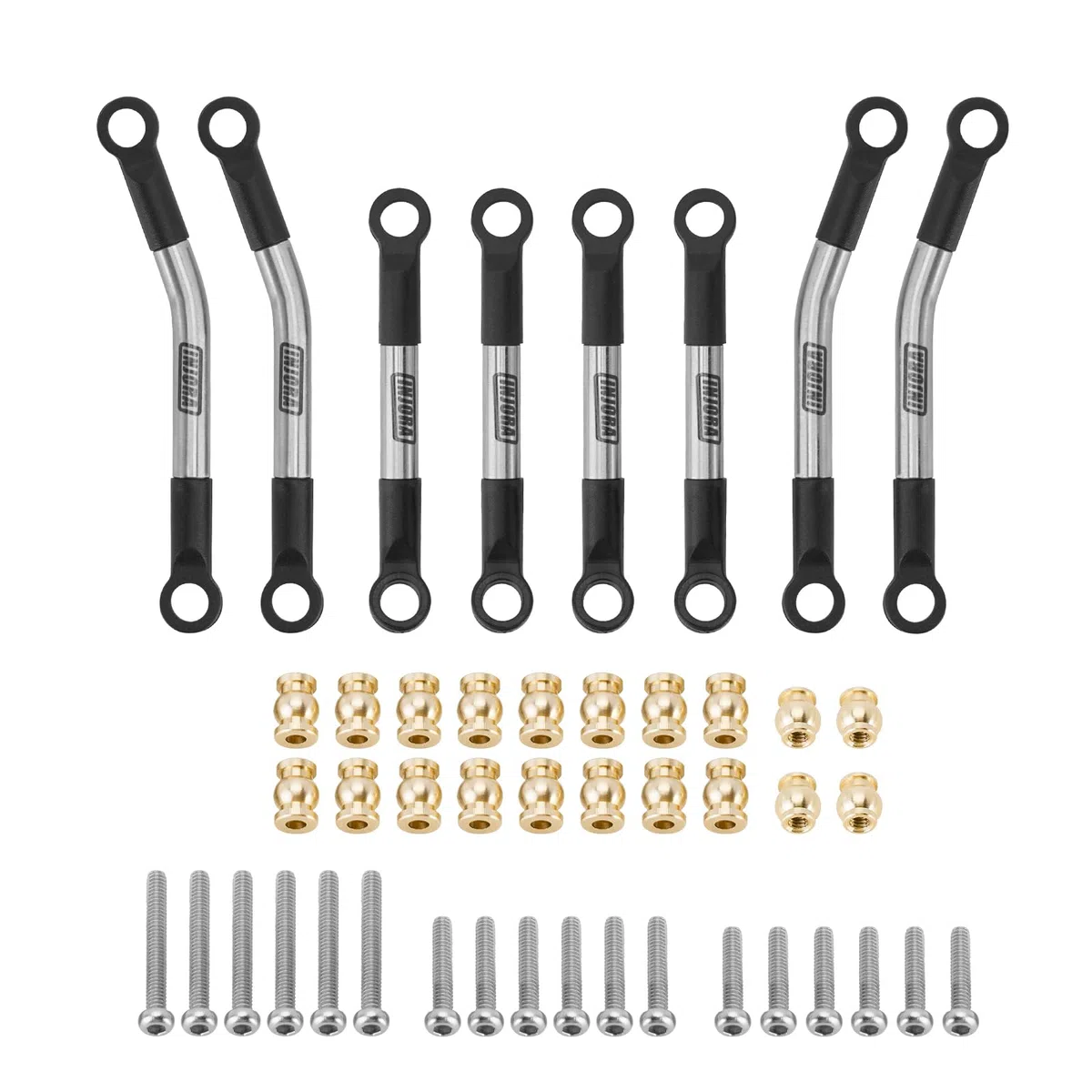 INJORA Acciaio Inossidabile Gioco Elevato Collegamenti Allo Chassis Sterzo Set di Collegamenti per FMS FCX24 Upgrade 1/24 RC Crawler