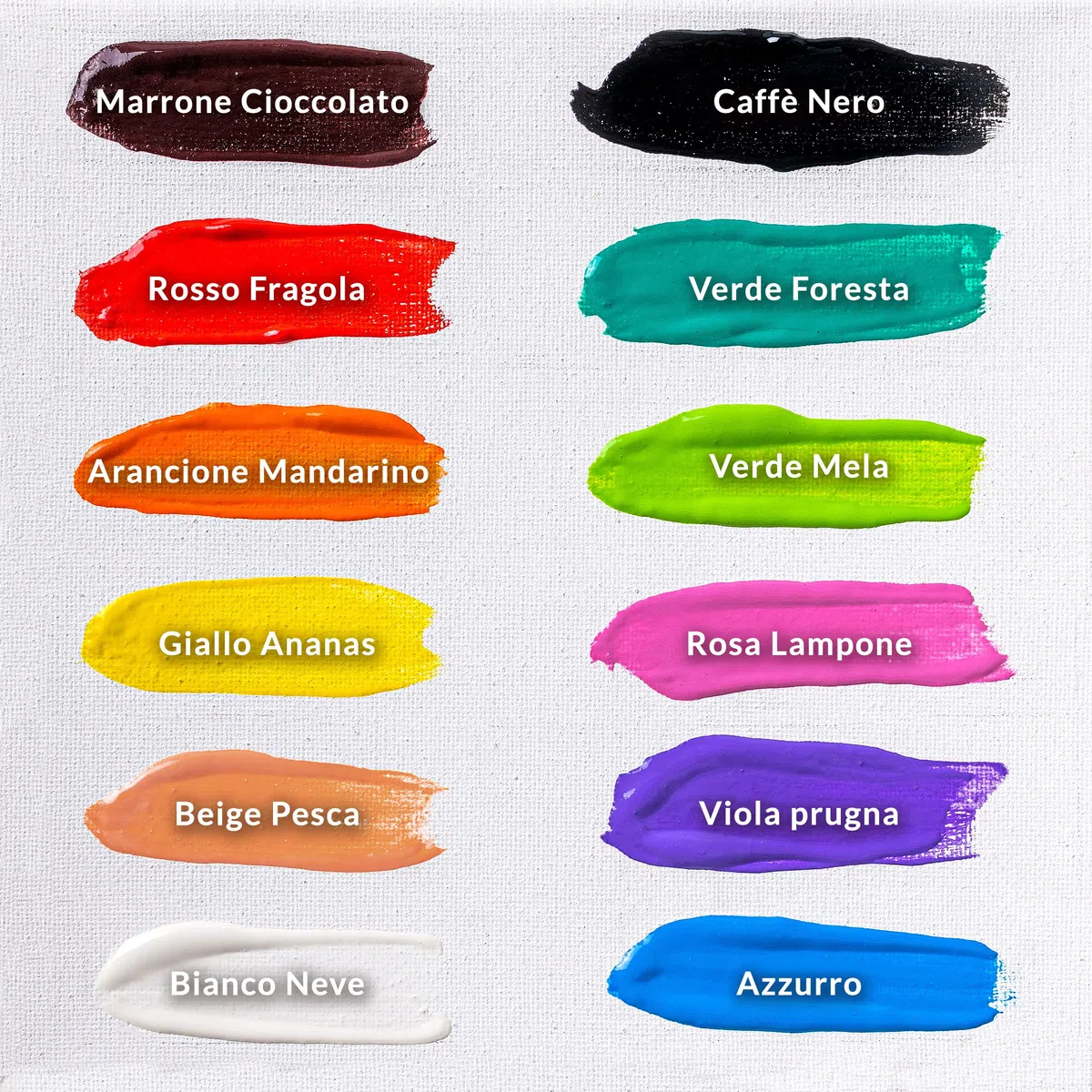 Creative Deco Set di Tempere Lavabili per Bambini | 20 ml x 12 | Colori a Dita per Dipingere | Intensi. Vibranti. Pigmentati Colori Primari | Sicuri e Non Tossici | Copertura Perfetta e Finitura Opaca