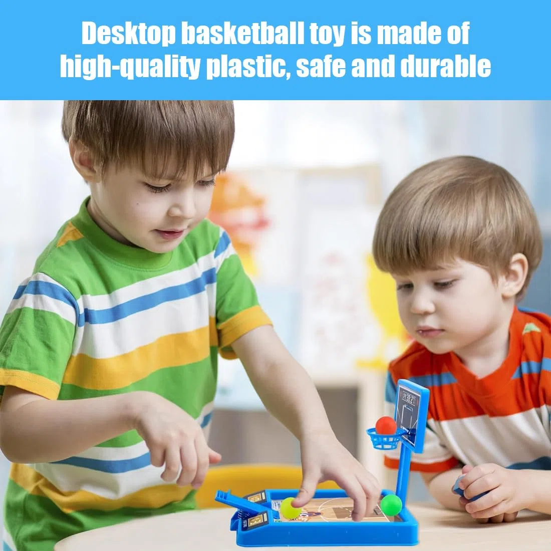Regalino Festa Compleanno Bimbi Blu,2 PCS Giocattoli per Desktop, Dito Gioco da Tavolo, Tabletop Basketball per Bambini, Giocattoli da Basket per Bambini, Dito Tiro Pallacanestro Desktop Gioco