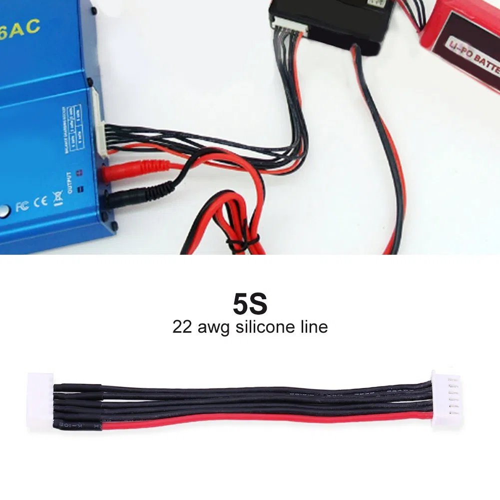 Cavo di prolunga della batteria al litio, Cavo di bilanciamento in silicone Cavo Connettore 10CM incluso 2S / 3S / 4S / 5S / 6S
