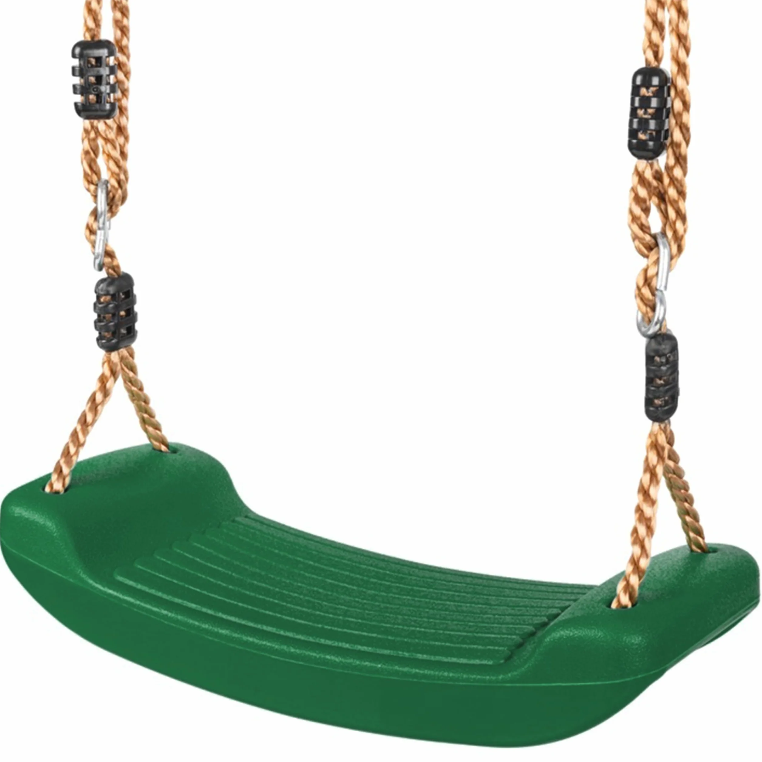KRUMAD Altalena per bambini, per interni ed esterni, ergonomica, corde regolabili in altezza da 115 a 190 cm, portata fino a 35 kg, resistente alle intemperie, per bambini (verde scuro)