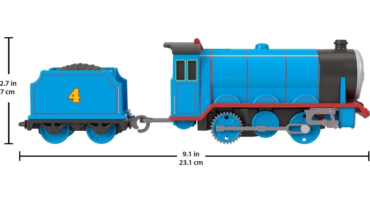 Il Trenino Thomas - Gordon, locomotiva e vagone merci in metallo motorizzati con alimentazione a pile, personaggio della serie Classica, giocattolo per bambini, 3+ anni, JGF96