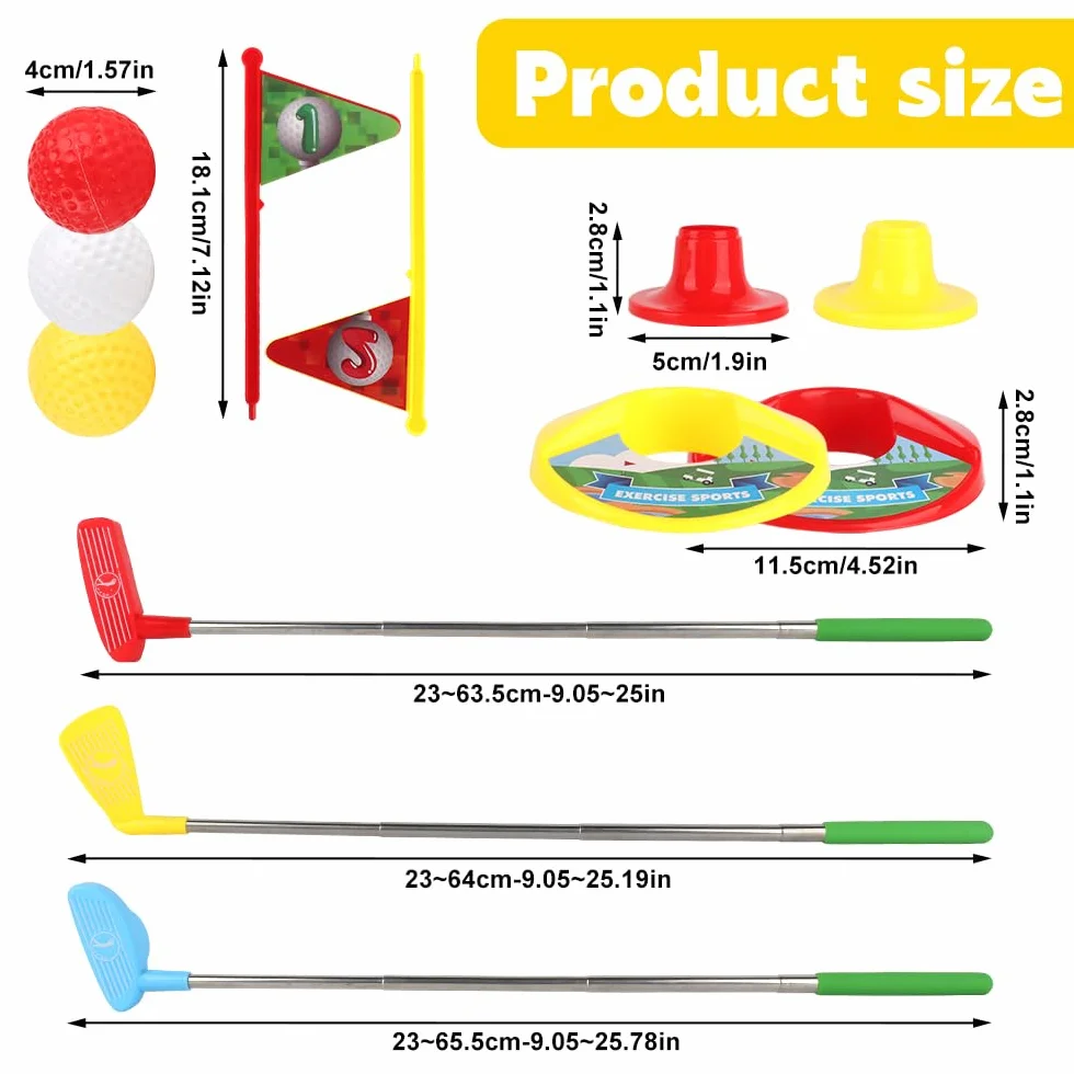 Set da Golf per Bambini,12Pcs Mini Golf,Mini Golfes Giocattolo con Albero da Golfs Retrattile,Battle Golfs,Giocattoli Sportivi Indoor Outdoor,Regali per Ragazzi Ragazze