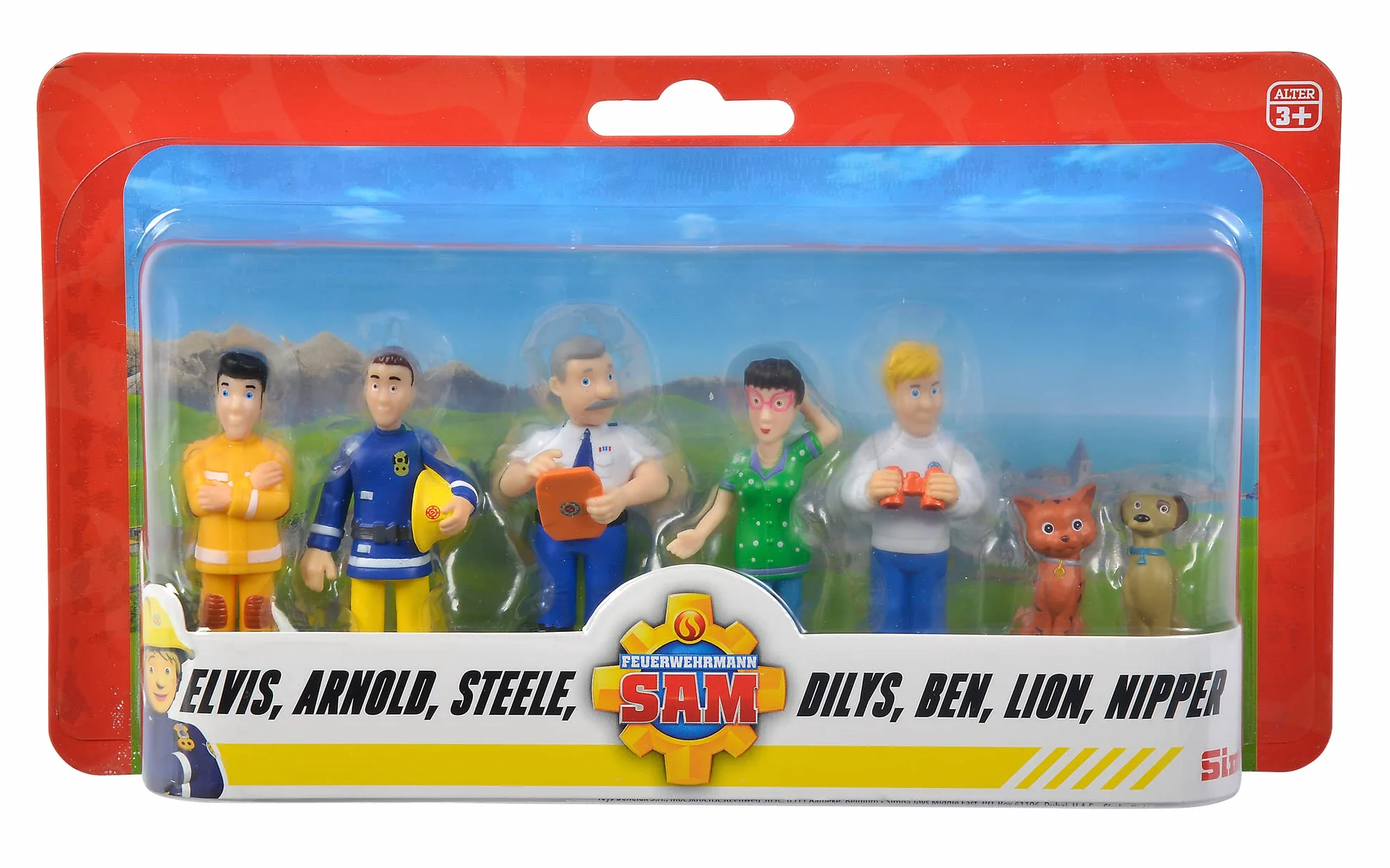 Simba 109252538 - Set di 6 personaggi Sam pompiere assortiti, disponibile solo una versione da 5 a 7 cm, a partire dai 3 anni in su