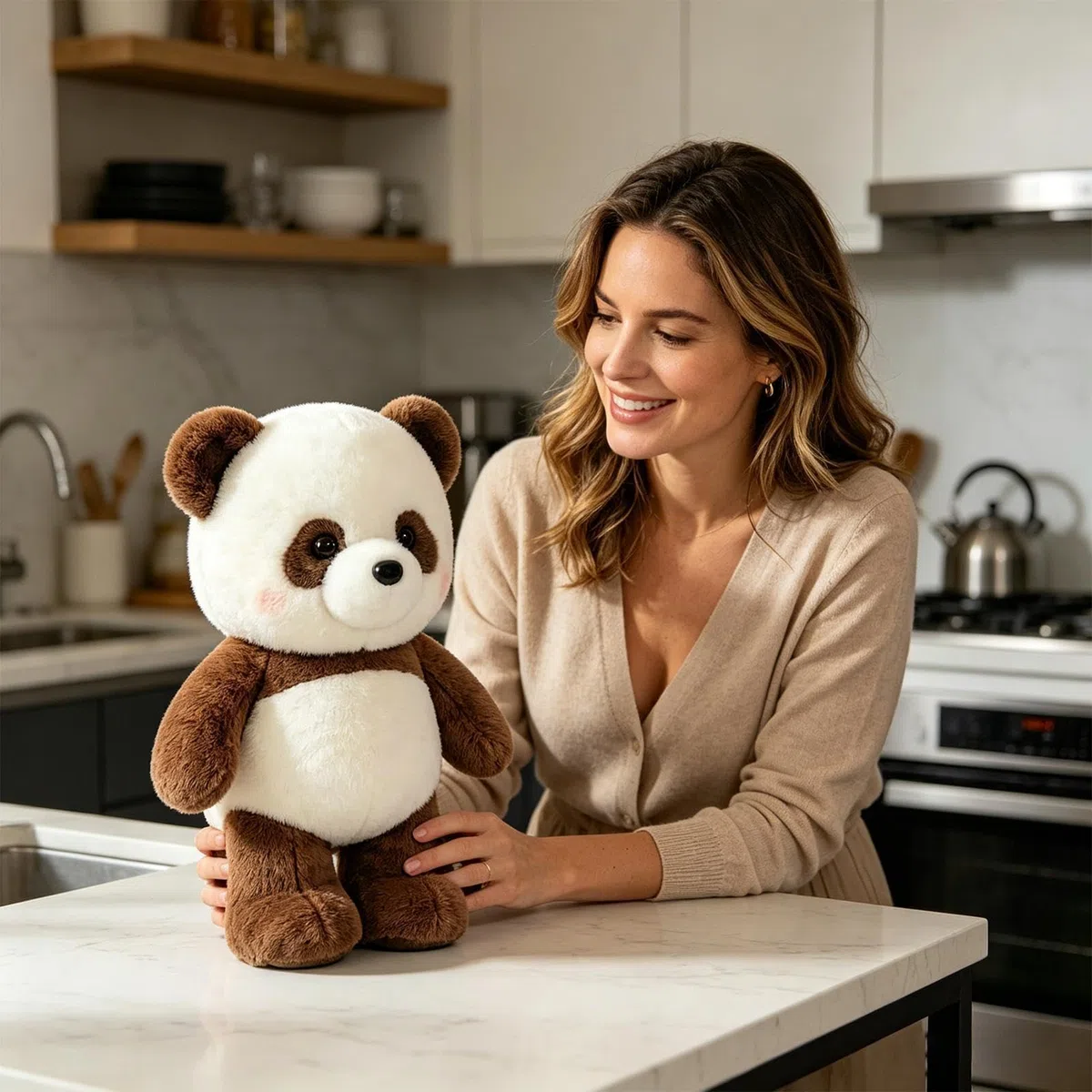 Generico Peluche Che Corre, Peluche Panda Corsa, Cuscino di Animali Morbido e Soffice, Bambola da Collezione Panda Che Corre, Pandas Ches Corrono Morbido Giocattolo per Uomini e Donne