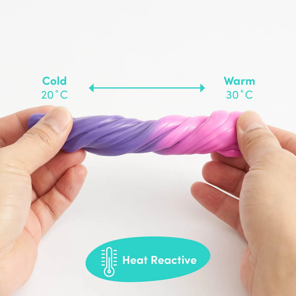Slime Muta Colore Confezione da 4 Vasetto Grande, Reattivo a Calore e UV