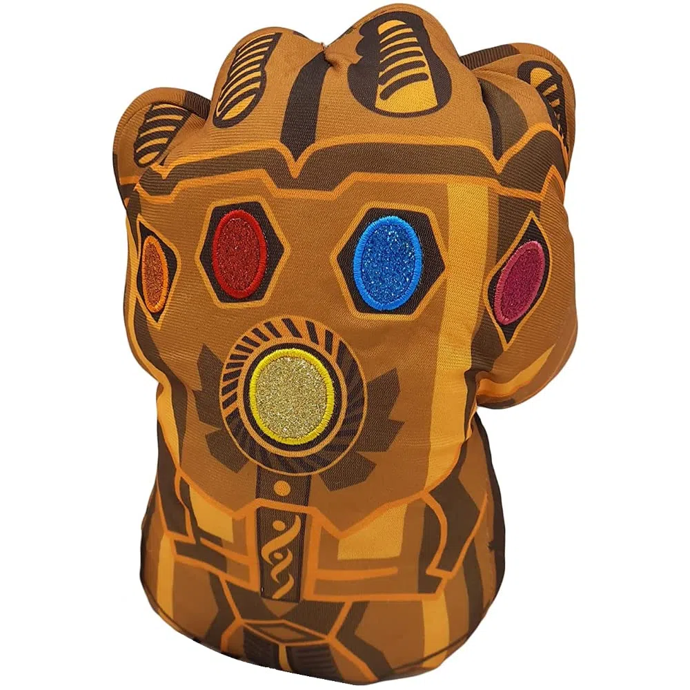 Peluche guantone Marvel, guantone da boxe in morbido peluche, indossabile, pupazzo 30 cm, per bambini (Thanos)