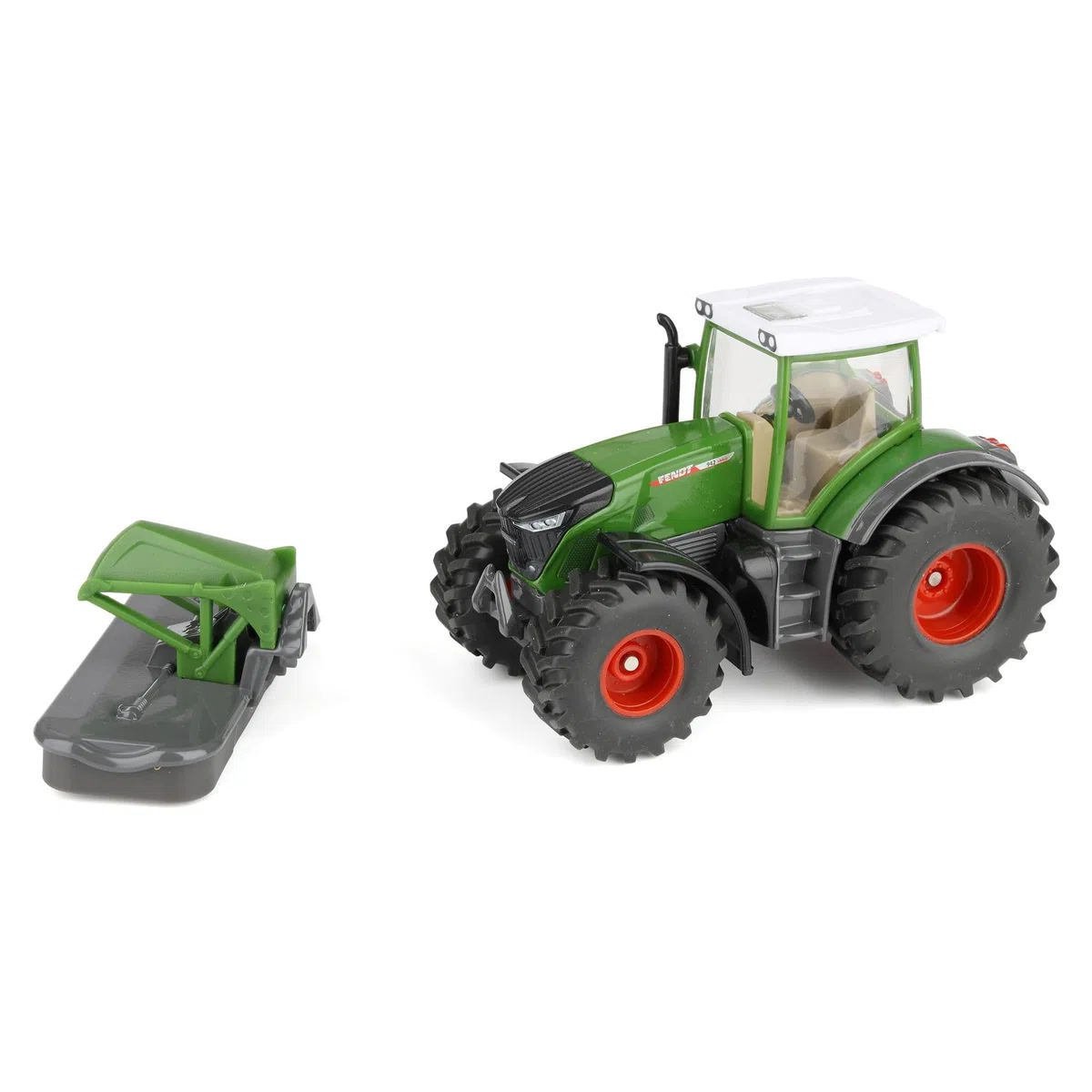 Siku 2000, Trattore Fendt 942 Vario con falciatrice frontale, Metallo/Plastica, 1:50, Verde, Falciatrice e cabina rimovibili, Gancio di traino