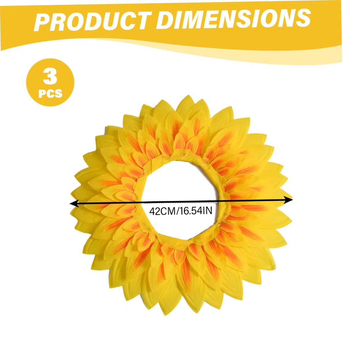 Costume da fiore | 3 cappelli divertenti per adulti e bambini, costume da girasole da 16, 5 pollici, copricapo divertente per feste da ballo, festival, giochi, spettacoli, oggetti di scena