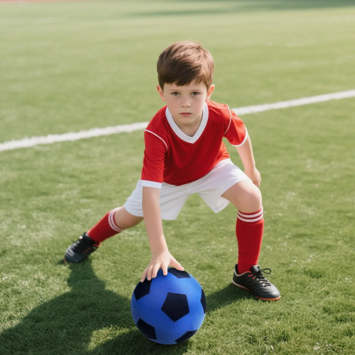 Pallone Calcio, 1 Palla Morbida, 21cm Pallone di Spugna, Water Resistant, Durabilità, Palla Calcio da Spiaggia Impermeabile per Interni ed Esterni per Casa, Giardino, Acqua e Spiaggia