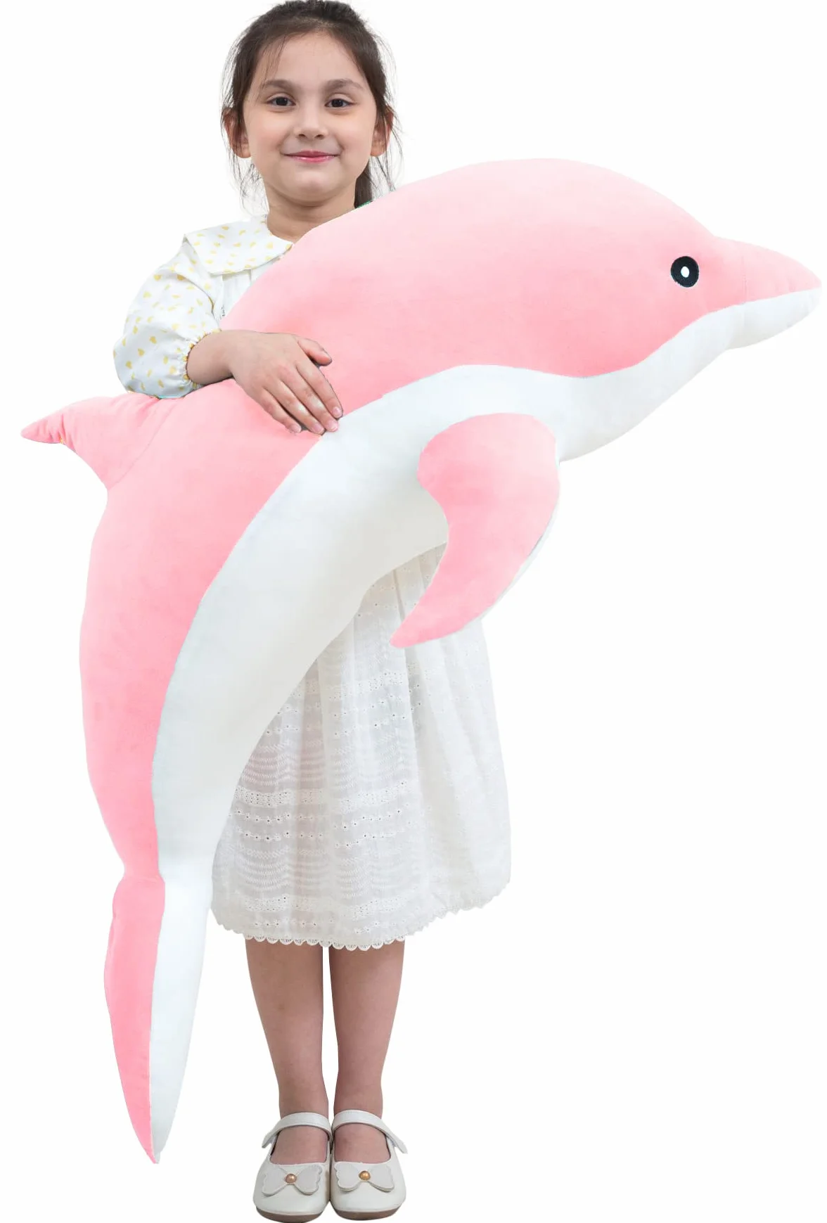 Kekeso Giocattoli Di Peluche Delfino Giocattoli Morbidi Di Peluche Che Abbracciano Il Cuscino Bambole Delfino Per Le Ragazze Dei Bambini Che Dormono Cuscino Regalo (70cm/27.55in, Rosa)