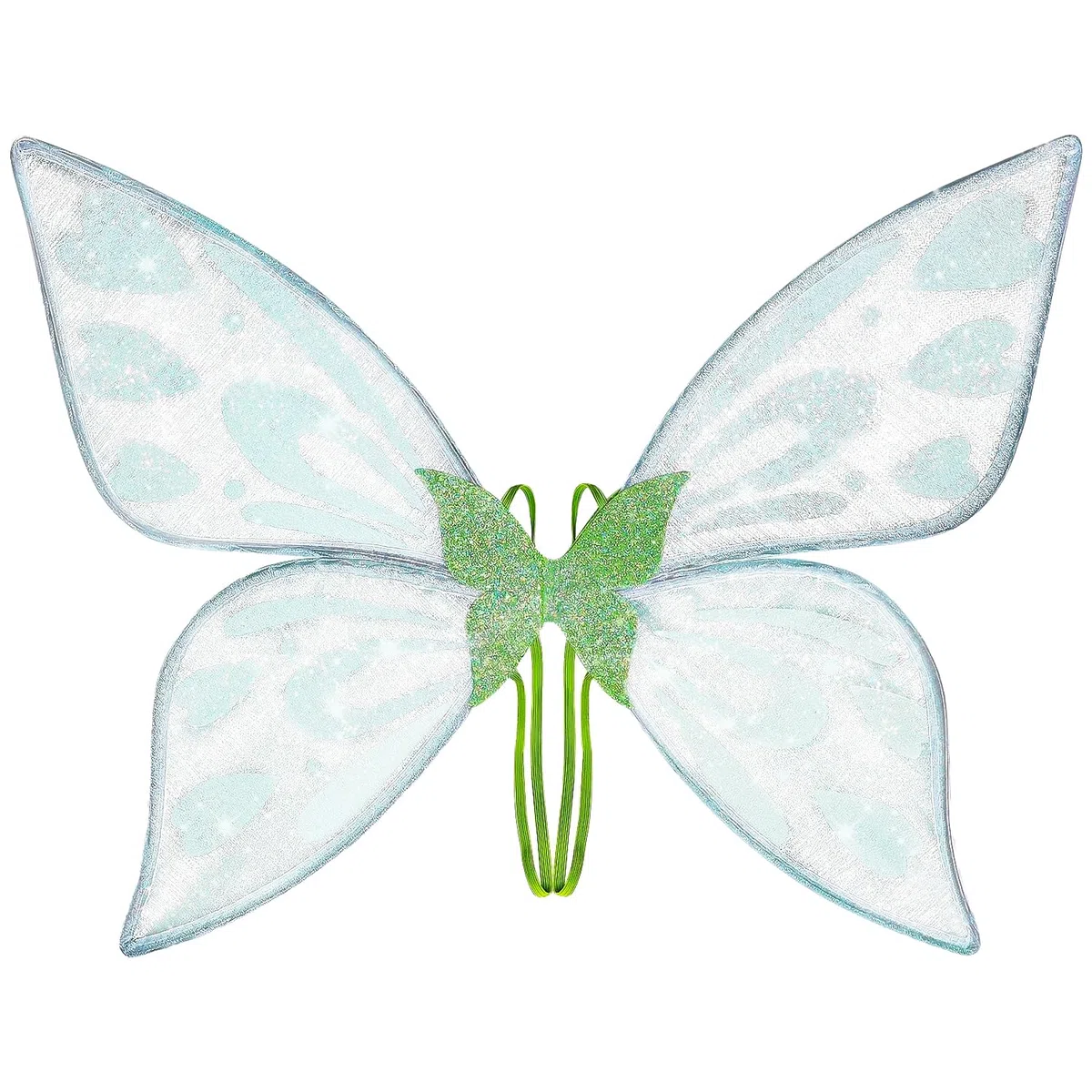 Vibbang Ali Fata Bambina, Ali di Fata Donna Principessa, Ali di Fata a Farfalla Glitter Costume Farfalla, per Compleanno Carnevale Natale Halloween, Costume di Angelo per Ragazze (Verde)