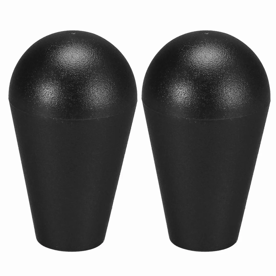 sourcing map Ellipse ovale Joystick Head Rocker Ball Top Handle American Type Arcade Gioco fai da te Parti di Ricambio Nero 2 Pz