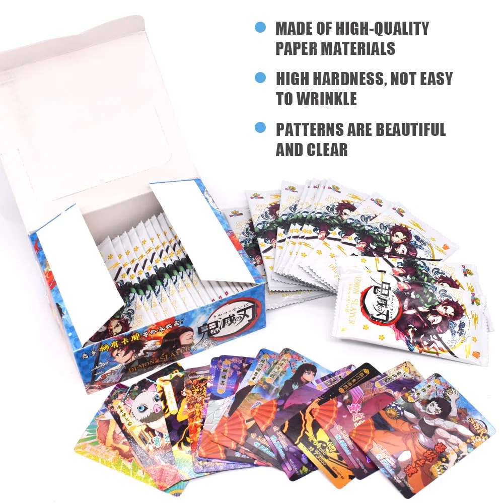Anime Carte Gioco Bambini,32 Packs Anime Trading Card Collezionabili Bambini, Ragazzi e Adulti da Utilizzare per le Feste,Carte Anime Popolari per Fan(5 Cards/Pack)