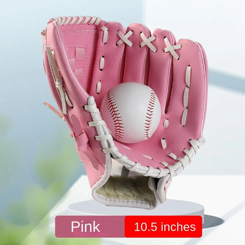 Guanti da baseball da 10,5 pollici guanti da campo guanti da baseball professionali da baseball e softball guanti da cattura in PU nero