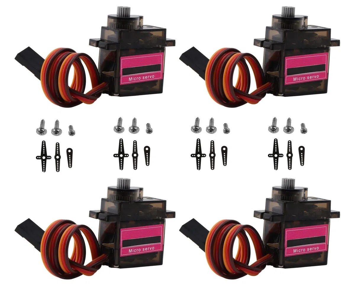 HUAZIZ 4 Pezzi Servo Micro Motor Gear Servo ad Alta velocità per RC Smart Robot Helicopter Car Plane Boat Compatibile con Arduino