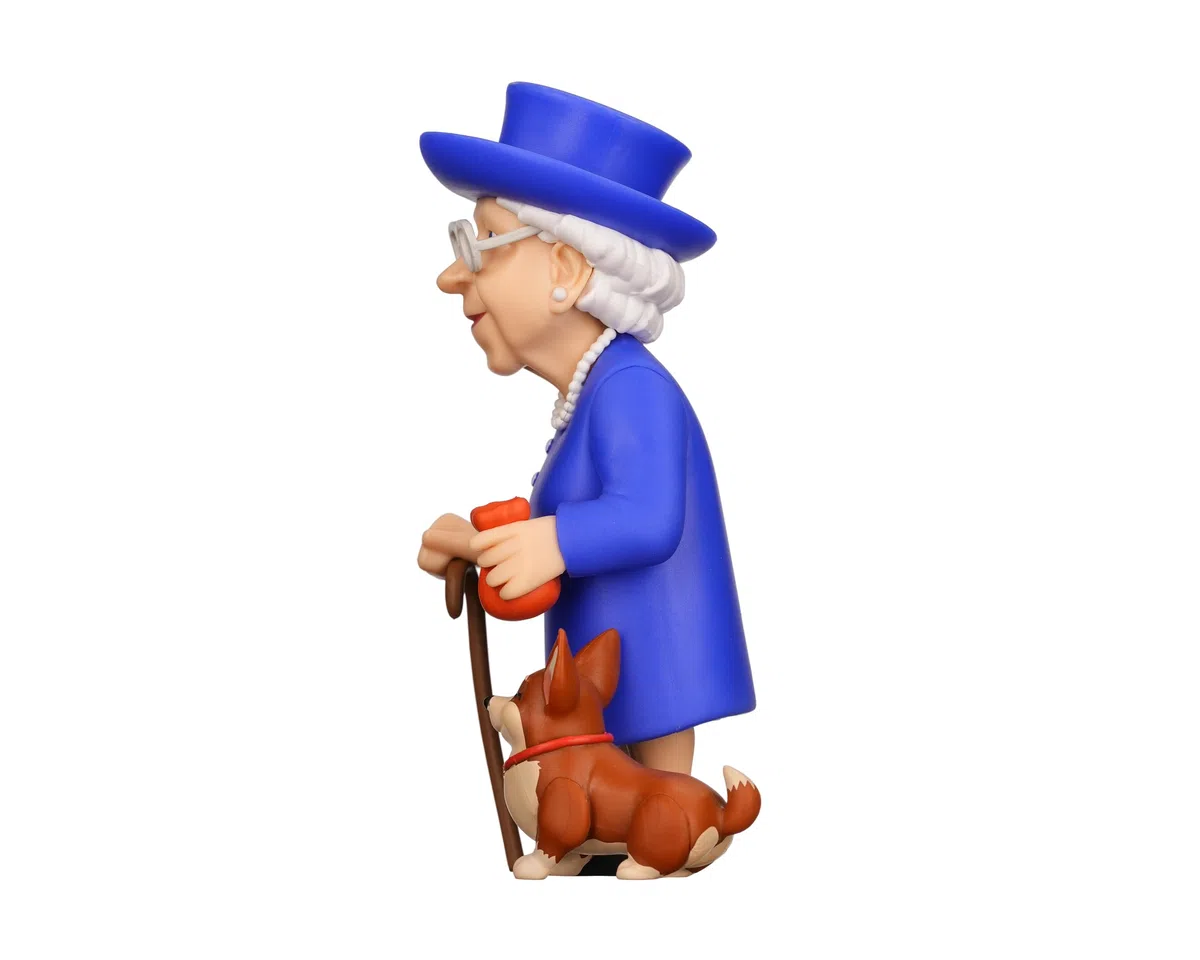 MINIX - Celebrity #26 - Regina Elisabetta II con il suo Corgi - Personaggio da collezione 12 cm