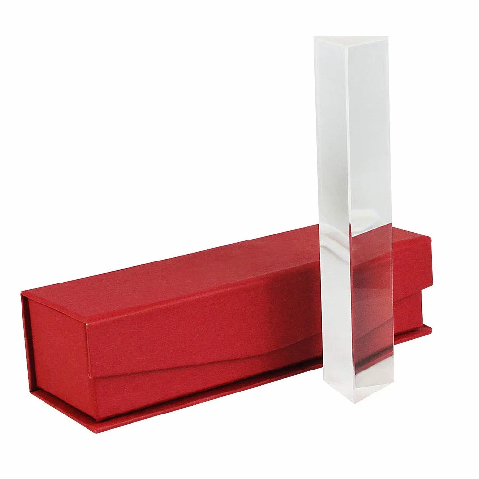 Prisma Vetro Ottico 3 Prismi Cristallo Prisma Triangolare con Confezione Insegnamento Luce Spettro Fisica e Fotografia (15CM)