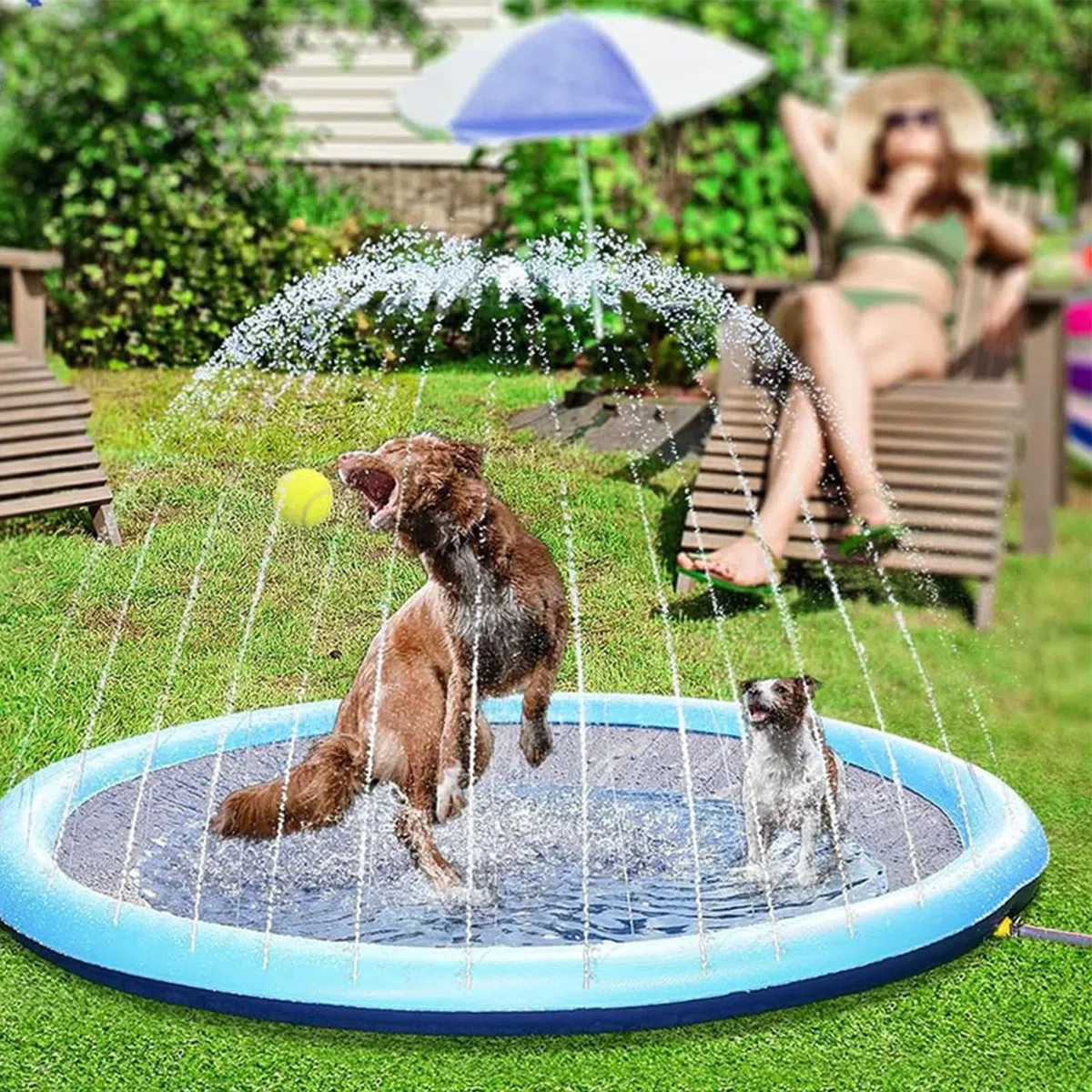 Tappetino Da Gioco Con Irrigatore, Tappetino Da Gioco Con Irrigatore, Tappetinos Per Giochi Acquatici Per Bambini, Tappetinos Spray Per Irrigatori Da Giocos All'aperto Per Bambini Dai 4 Agli 8
