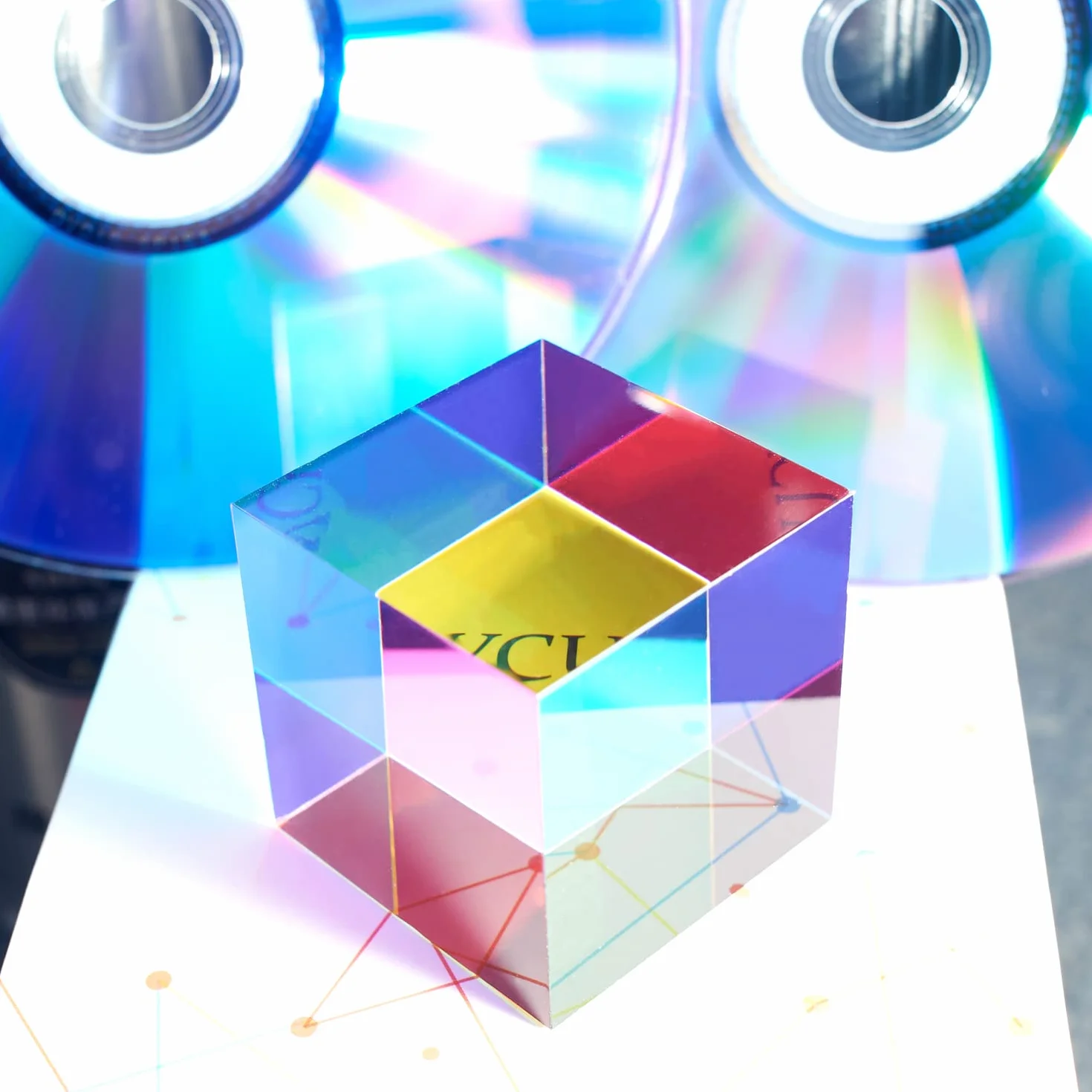 CMY Mixing Color Cube, Prisma cubo Acrilico da 60 mm (2.36 Pollici), CMYcube per Arredamento casa o Ufficio, Giocattoli STEM/Steam, cubo per l'apprendimento della Scienza…