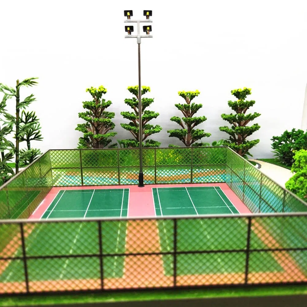 4 PZ Ho Modello in Scala Torre di Illuminazione, Luci della Torre Modello Luci Layout Lampione per Treno/Giardino/Giochi/Stadio