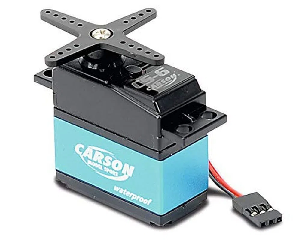 Carson 500502041 - Servo CS-6 Impermeabile, MG/ 6kg / JR