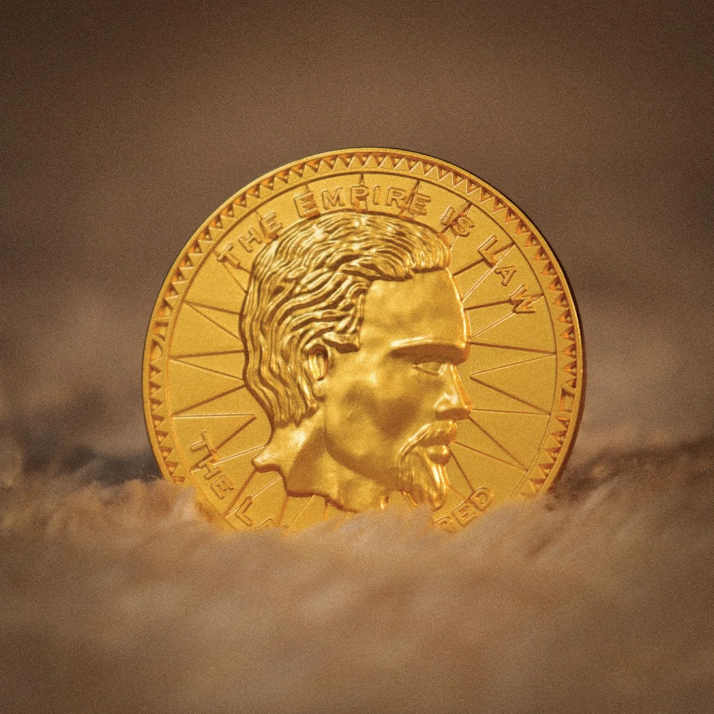 FaNaTtik The Elder Scrolls Replica Septim Coin da collezione – Special Misty Gold Edition, pezzo numerato individualmente, prodotto ufficiale Skyrim (38 mm)