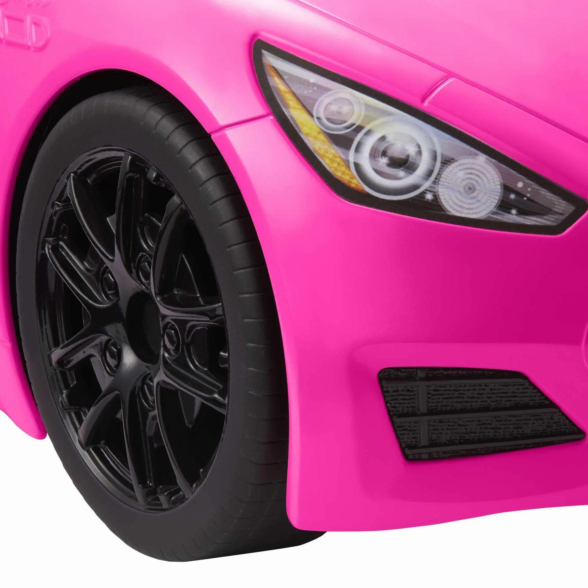 Barbie - Cabrio Veicolo Decapottabile Rosa a Due Posti con Ruote Funzionanti e Dettagli Realistici, Giocattolo per Bambini 3+ Anni, HBT92