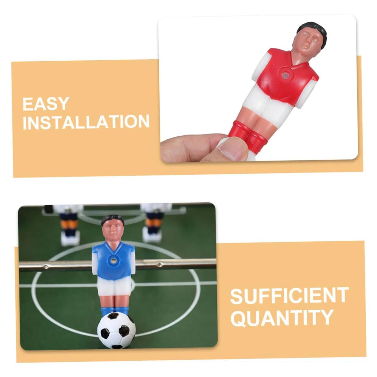 Set 12 Pezzi Giocatori Calcio Balilla in Abs Precisione Artigianale, Accessori Versatili per Calcio da Tavolo, per Riunioni tra Amici e Famiglia