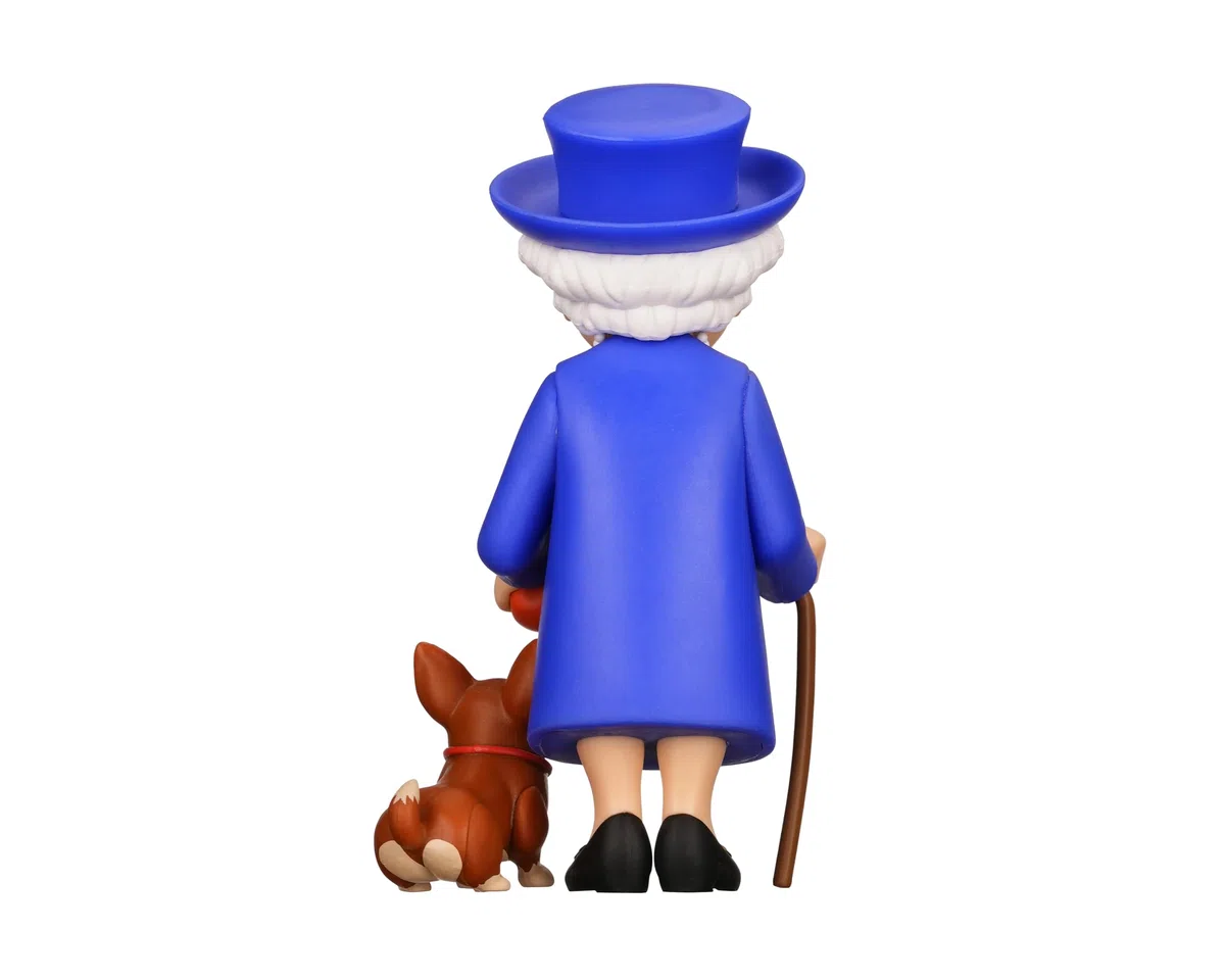 MINIX - Celebrity #26 - Regina Elisabetta II con il suo Corgi - Personaggio da collezione 12 cm