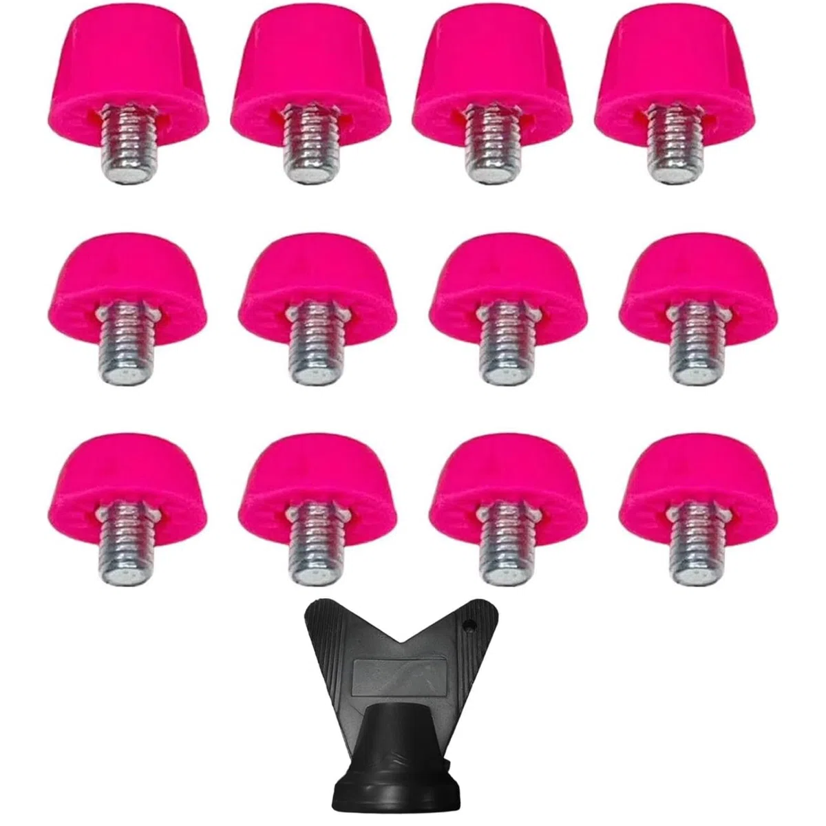 Principetti di plastica per tacchette da Calcio 12pcs 7 mm e 10 mm a Vite su Bitte da Calcio con Chiavi M 5 tacchette da Calcio sostitutive per Campo da Calcio, tacchette da Calcio