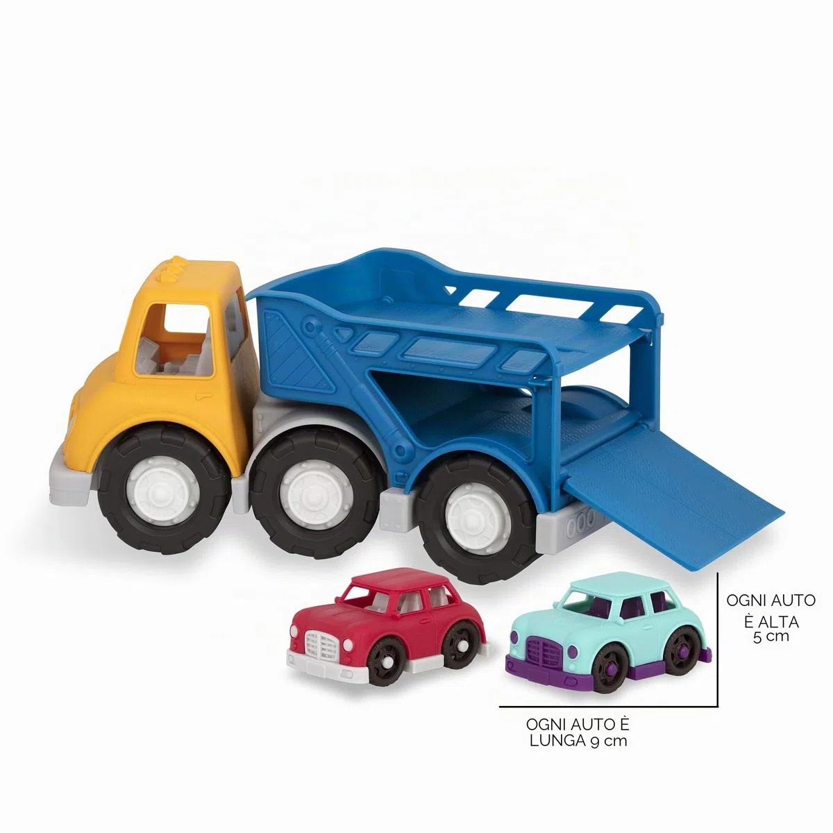 Battat - Camion trasportatore Giocattolo e 2 Auto Giocattolo - Gioco di finzione - 12 Mesi +