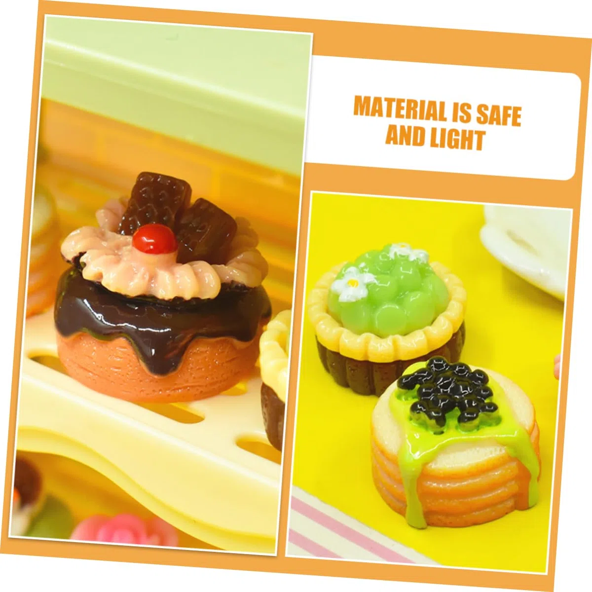 Yardwe 20 Miniature Dolci in Resina Decorazioni per Torte Finti Frutti Ornamenti Realistici Facili da Usare per Collezioni e Scene in Miniatura