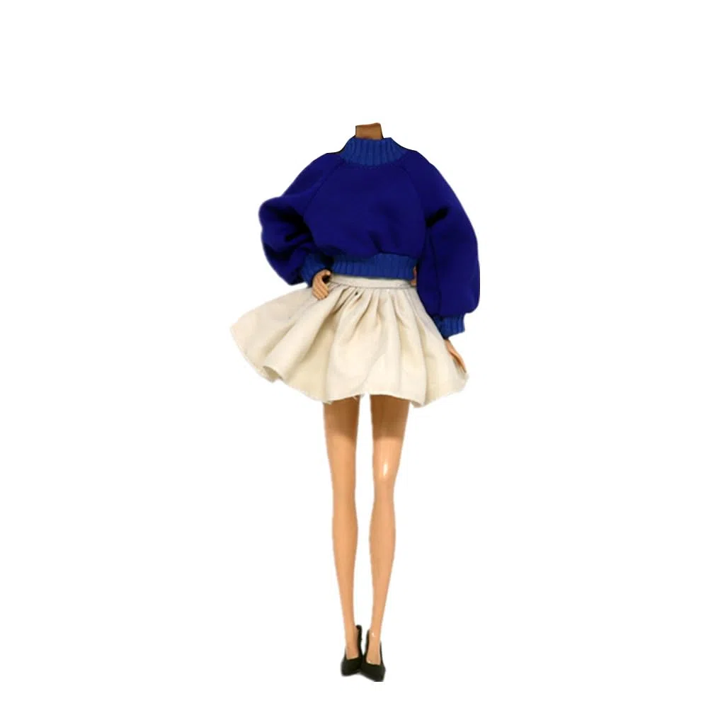 5 Set Abbigliamento Autunnale Vestiti Abiti +Pantaloni Scarpe cappello Giacca a vento Manica lunga Soprabito Alla Moda Per 29cm Bambola Accessori Regali per bambino Casuale Stile(B)