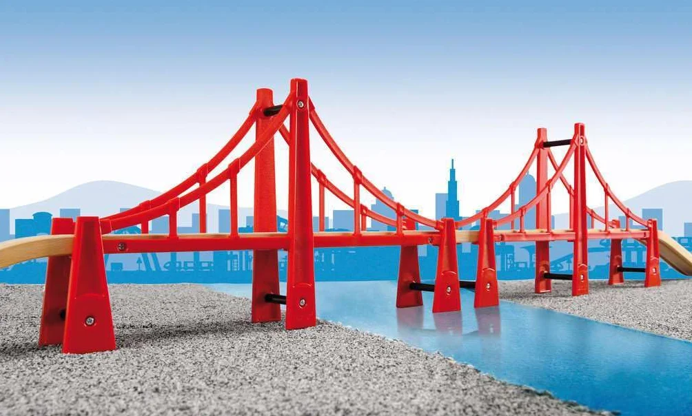 BRIO World 33683 Suspension Bridge - Accessori ferroviari Wooden Railway - Giocattoli per bambini piccoli consigliati per bambini dai 3 anni in su