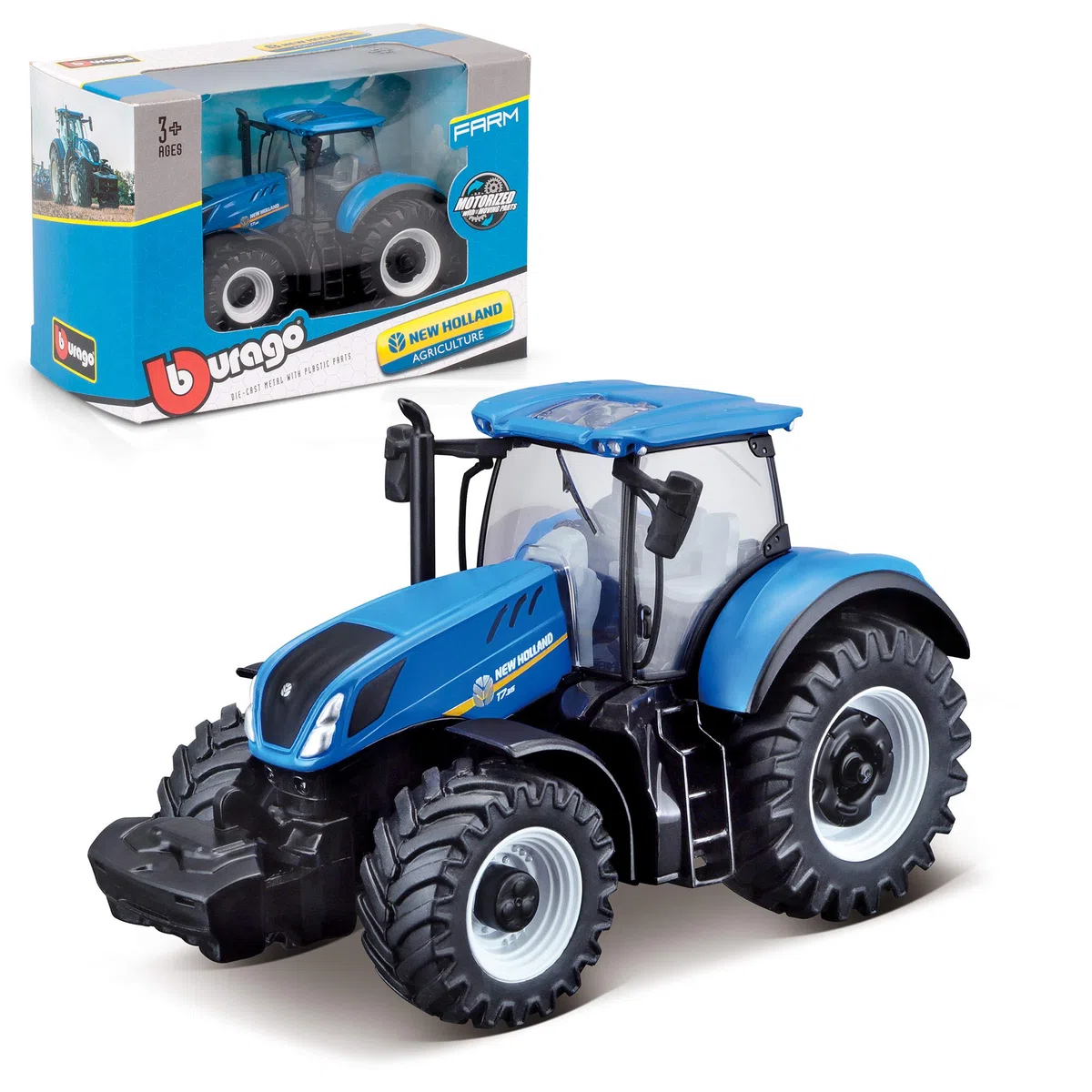 Bburago-1/43 Collezione Ferme-New Holland Auto, 31612, Verde