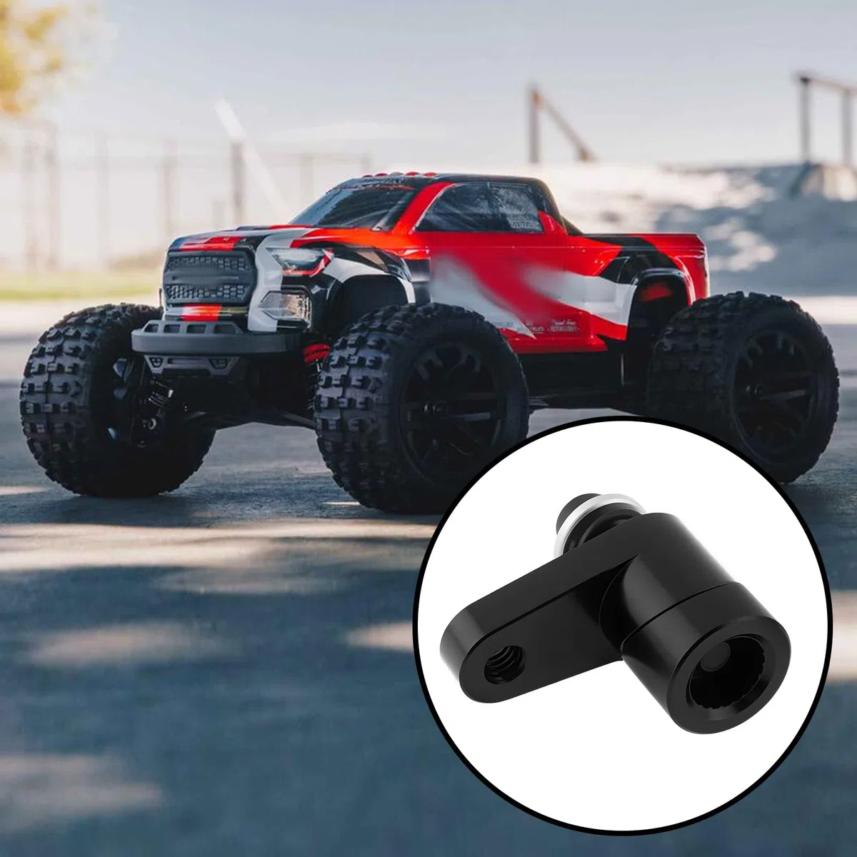 The Lord of the Tools Braccio Servo In Alluminio 20T Compatibile Con Arrma 1/18 Compatibile Con Granite 1/14 Mini Mojave Grom Nero