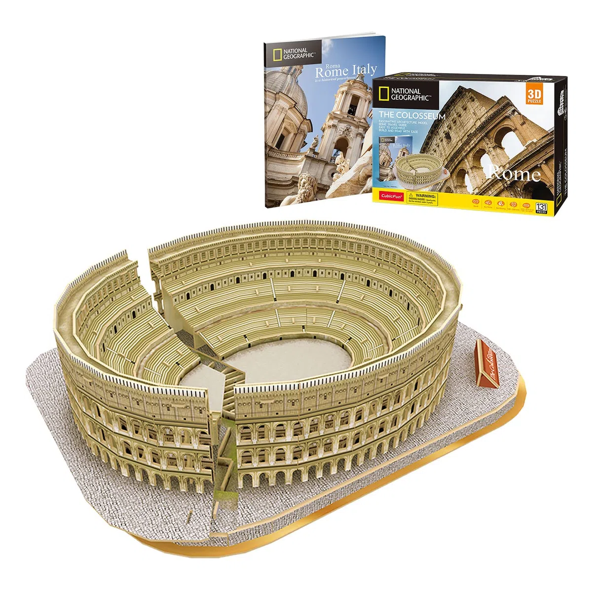 National Geographic - Puzzle 3d Colosseo | Modellini Da Costruire | Puzzle 3d Bambini +8 Anni | Puzzle 3d Adulti | Costruzioni Per Bambini | 131 Pezzi