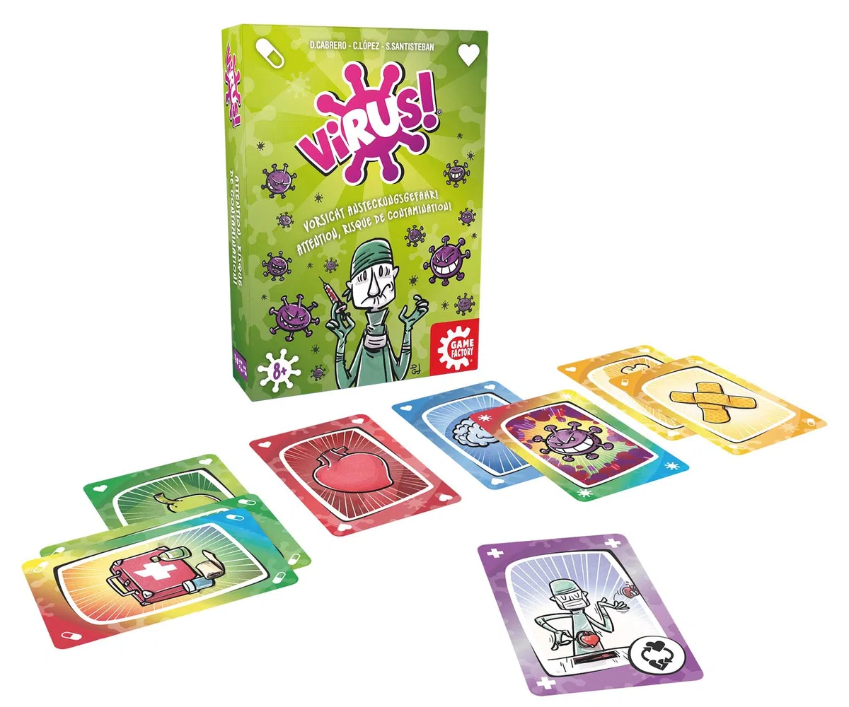 Game Factory Virus! Kartenspiel für 2 bis 6 Spieler, ab 8 Jahren