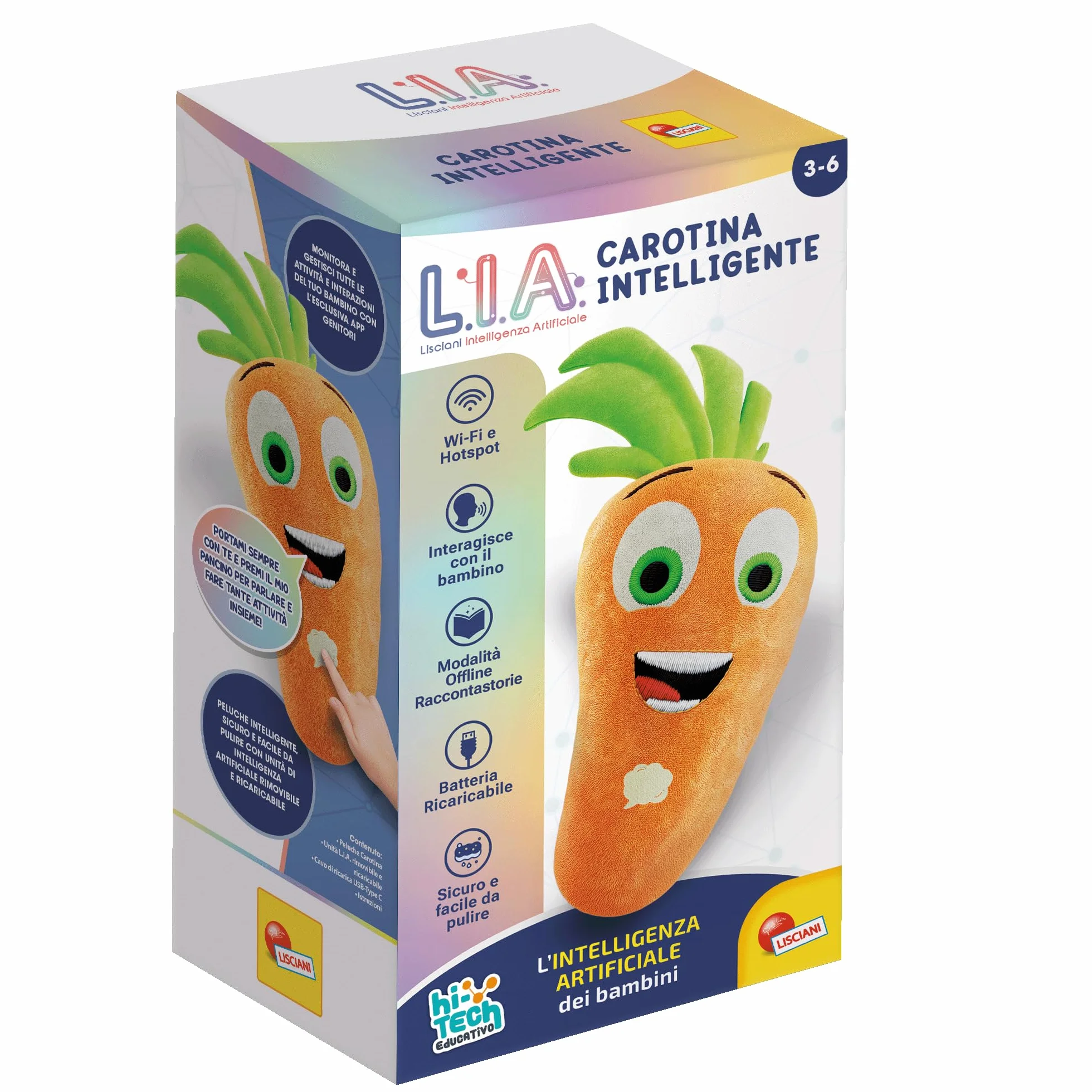 Lisciani Giochi - Hi Tech Educativo L.I.A. Carotina Intelligente, 109852