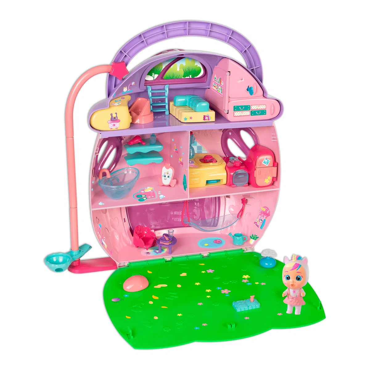 IMC Toys Cry Babies Magic Tears, La Grande Casa Di Dreamy, Con Personaggio Rose Playset Con Piú Di 25 Accessori, Per Bambine E Bambini +3 Anni, Multicolore, 45.21 x 20.07 x 54.86 cm, 900 grammi