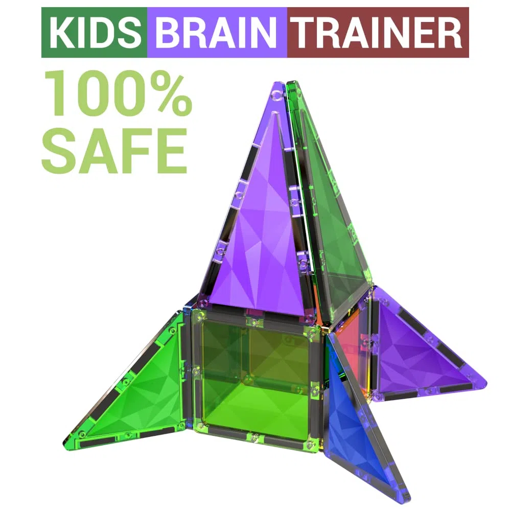 Gioco di Blocchi di Costruzione Magnetici – Blocchi Magnetici Educativi STEM per Bambini, Apprendimento Prescolare Sensoriale Montessori Giocattoli Magnetici per Bambini e Bambine 3+ Anni – 42 Pezzi