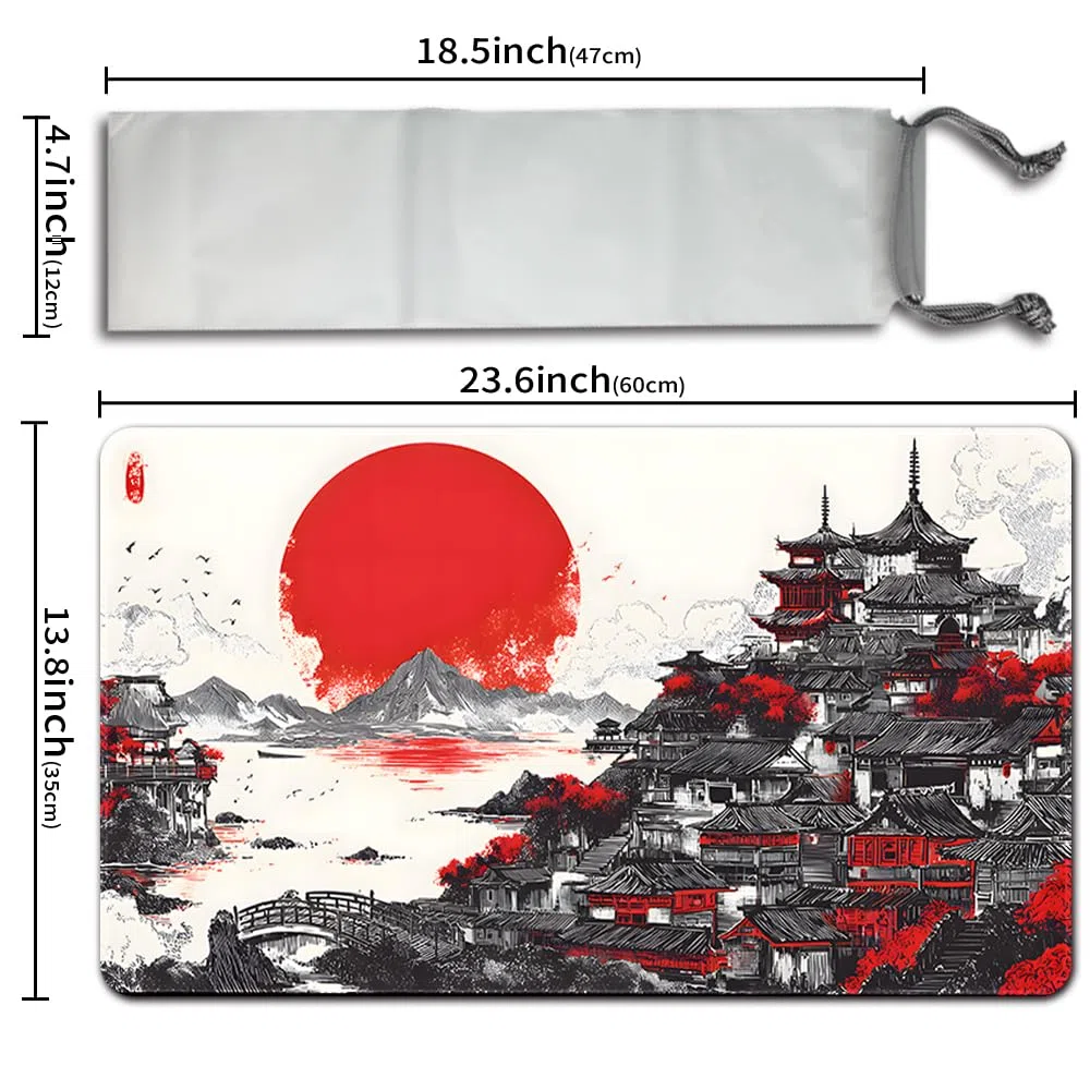 MTG Tappetino da gioco Premium XXL (60 x 35 cm), design fantasy ad alta risoluzione, tappetino in gomma antiscivolo per TCG/CCG/MTG (No Zone, mtg50-5)