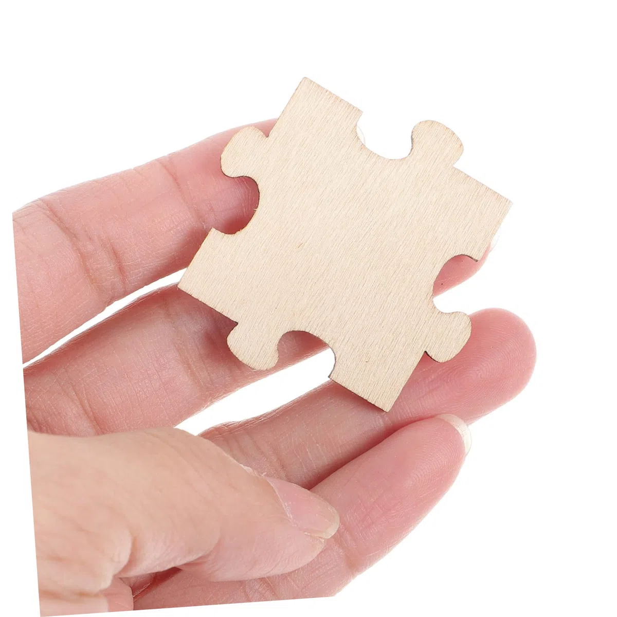 VANZACK 100 Pezzi Puzzle in Legno Vuoto da Disegnare, Kit Puzzle per Bambini Pezzi Resistenti, per Sviluppare Abilità Creative e Artistiche