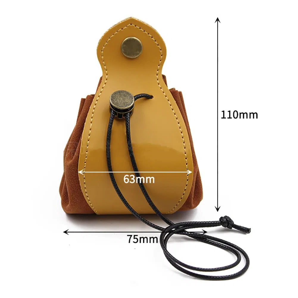 Borsa regalo universale - Vassoio vuoto con coulisse e bottone Borsa porta dadi in pelle per dadi d&d Moneta gioielli e piccoli accessori