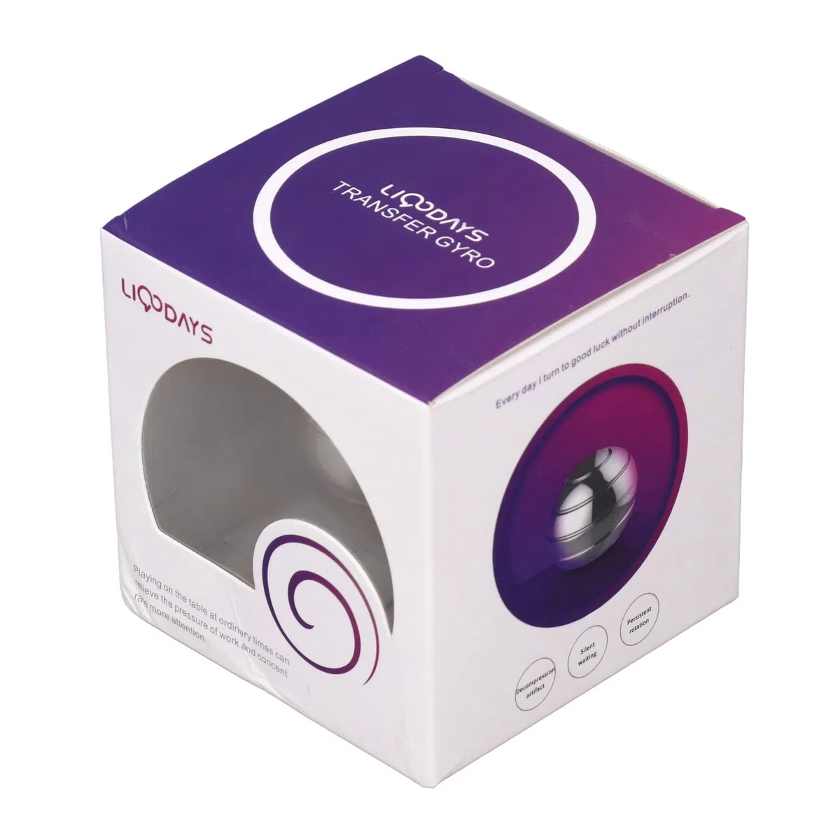 Sfera Rotante del Giroscopio, Diametro di 1,77 Pollici Allevia l'ansia Belle Immagini Decompressione della Lega Giroscopio a Sfera Scanalature a Spirale Robusto per l'ufficio